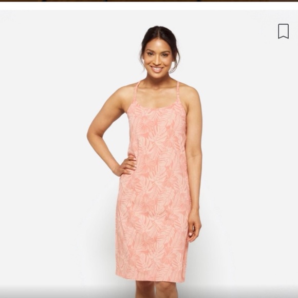 PACT Organic Cotton casual dress with built in bralet M pink tropical organic - Picture 1 of 4